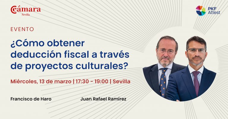 PKF Attest participates in an event of the Chamber of Commerce of Seville on investment in cultural projects.